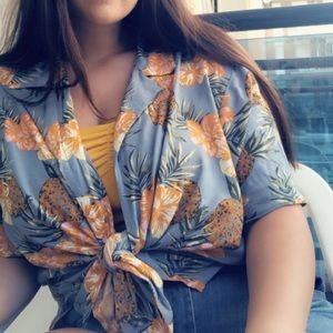 Button up summer themed shirt
